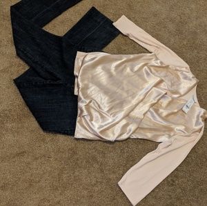 Soft Pink Silk half sleeve